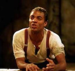 Portrait of Ray Fearon as Romeo, Romeo and Juliet, Royal Shakespeare Company, Swan Theatre, 1997