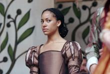 Portrait of Cush Jumbo as Maria, Loave's labour's Lost, Shakespeare's Globe, 2007